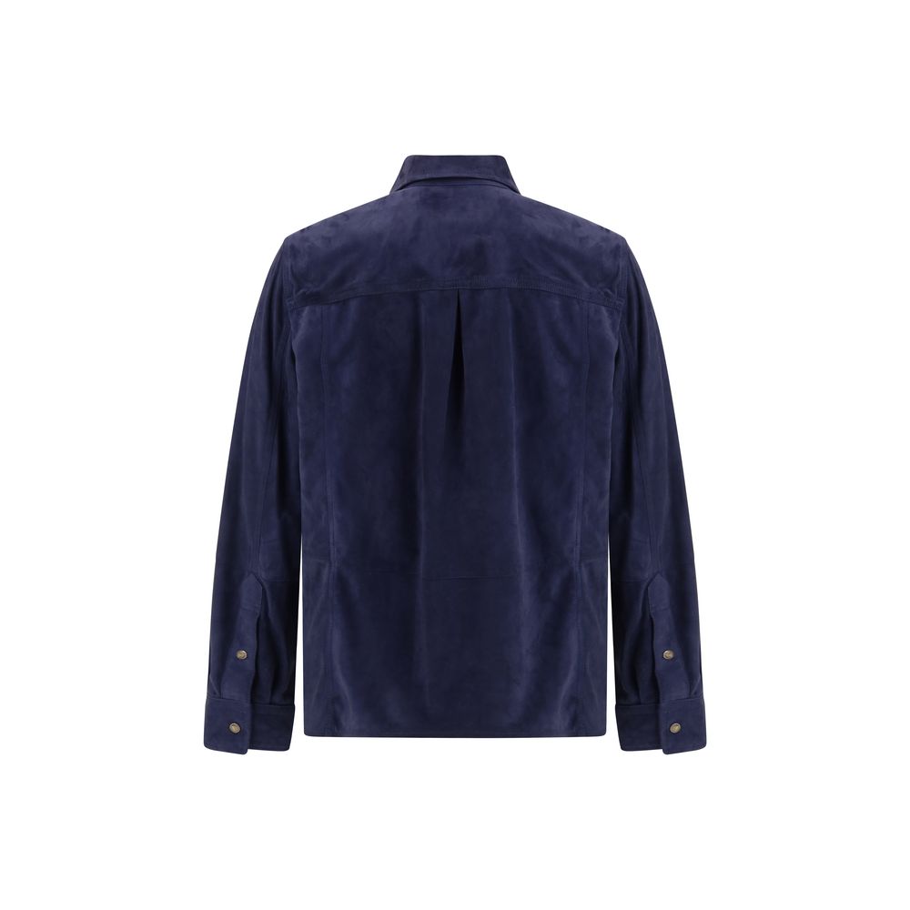 Brunello Cucinelli Blue Denim Shirt