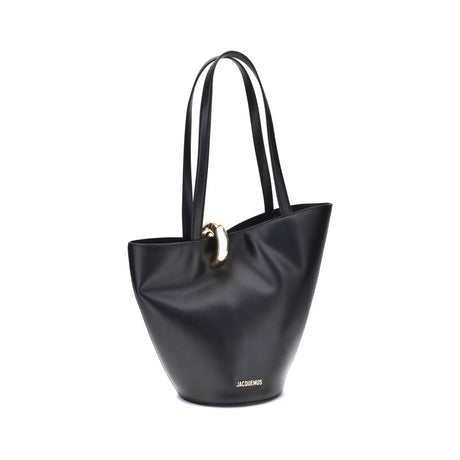 Jacquemus Black Calf Leather Bos Taurus Shoulder Bag