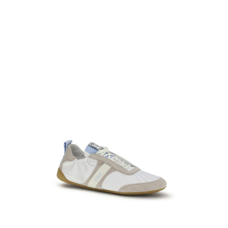 Chloé White Calf Leather Bos Taurus Athletic Sneakers