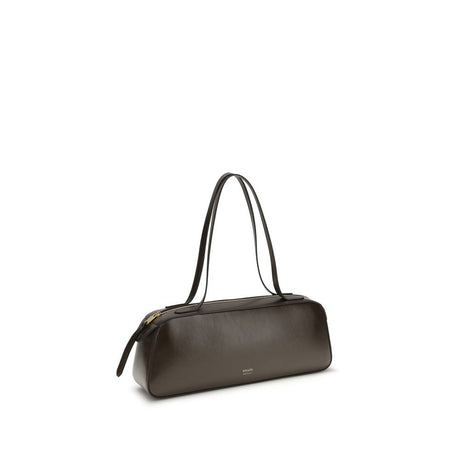 Khaite Brown Calf Leather Bos Taurus Shoulder Bag