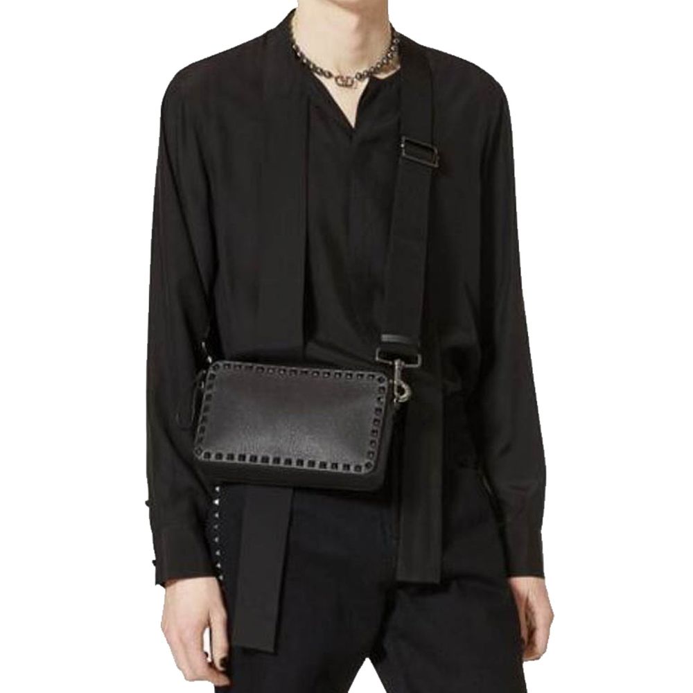 Valentino Garavani Black Calfskin Shoulder Bag