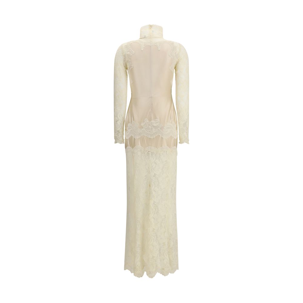Rabanne Cream Polyamide Long Dress
