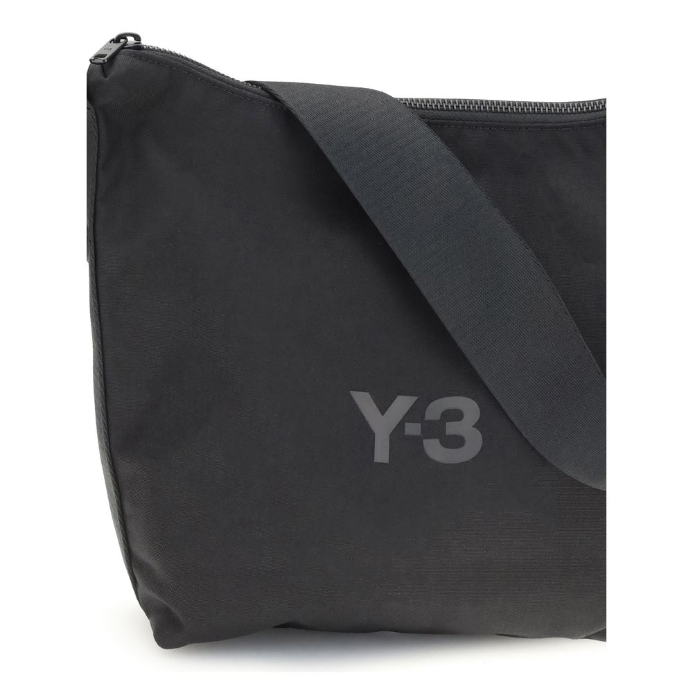 Y-3 Black Polyester Shoulder Bag