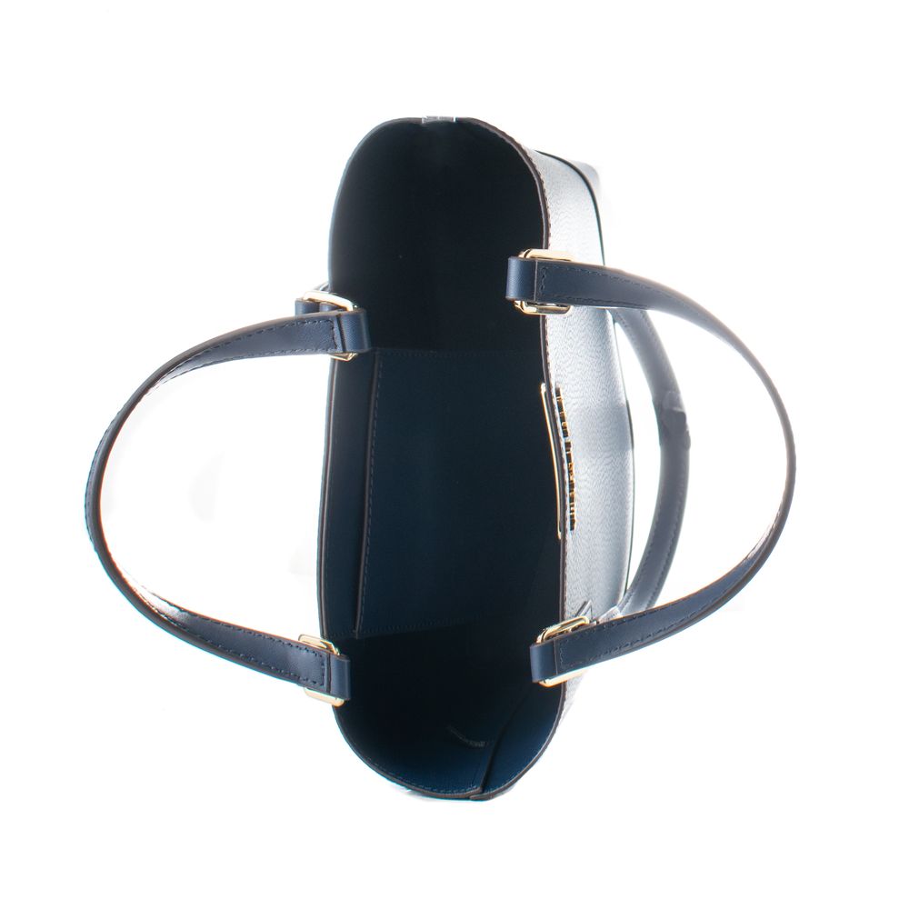 Michael Kors Blue Leather Tote Bag