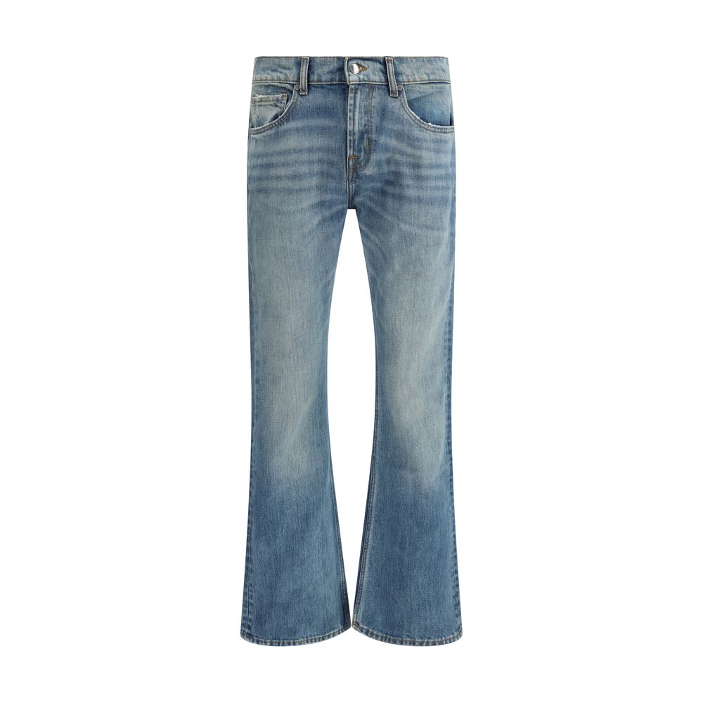 7FOR Light Blue Cotton Bootcut Jeans