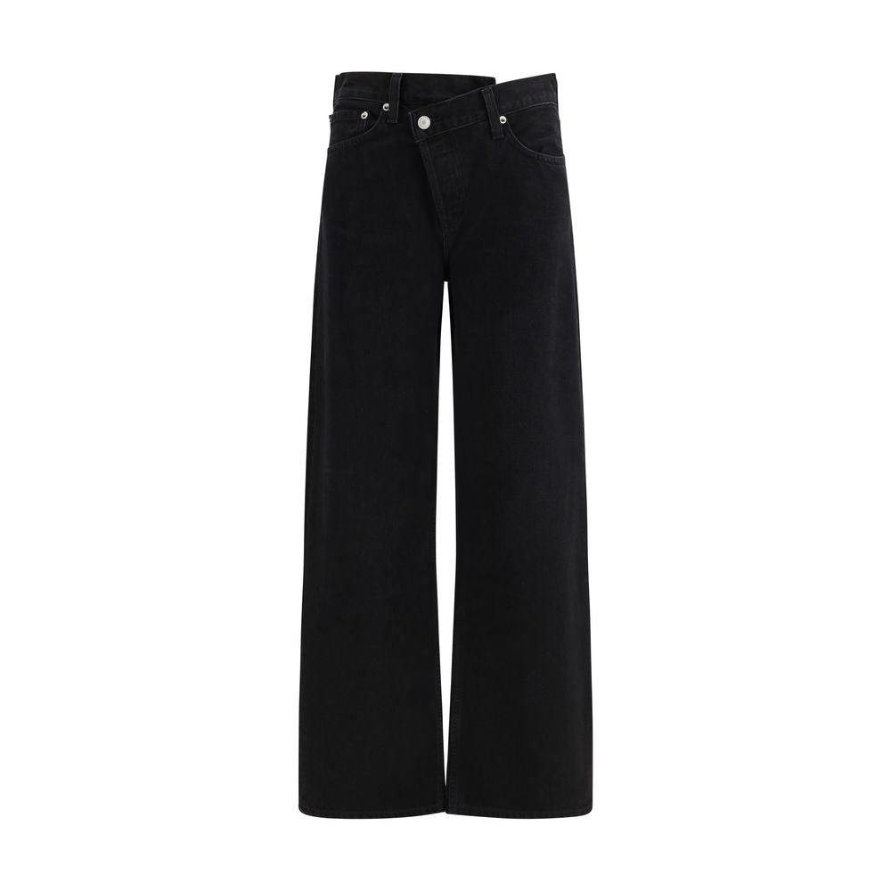 Agolde Black Cotton Jeans Denim