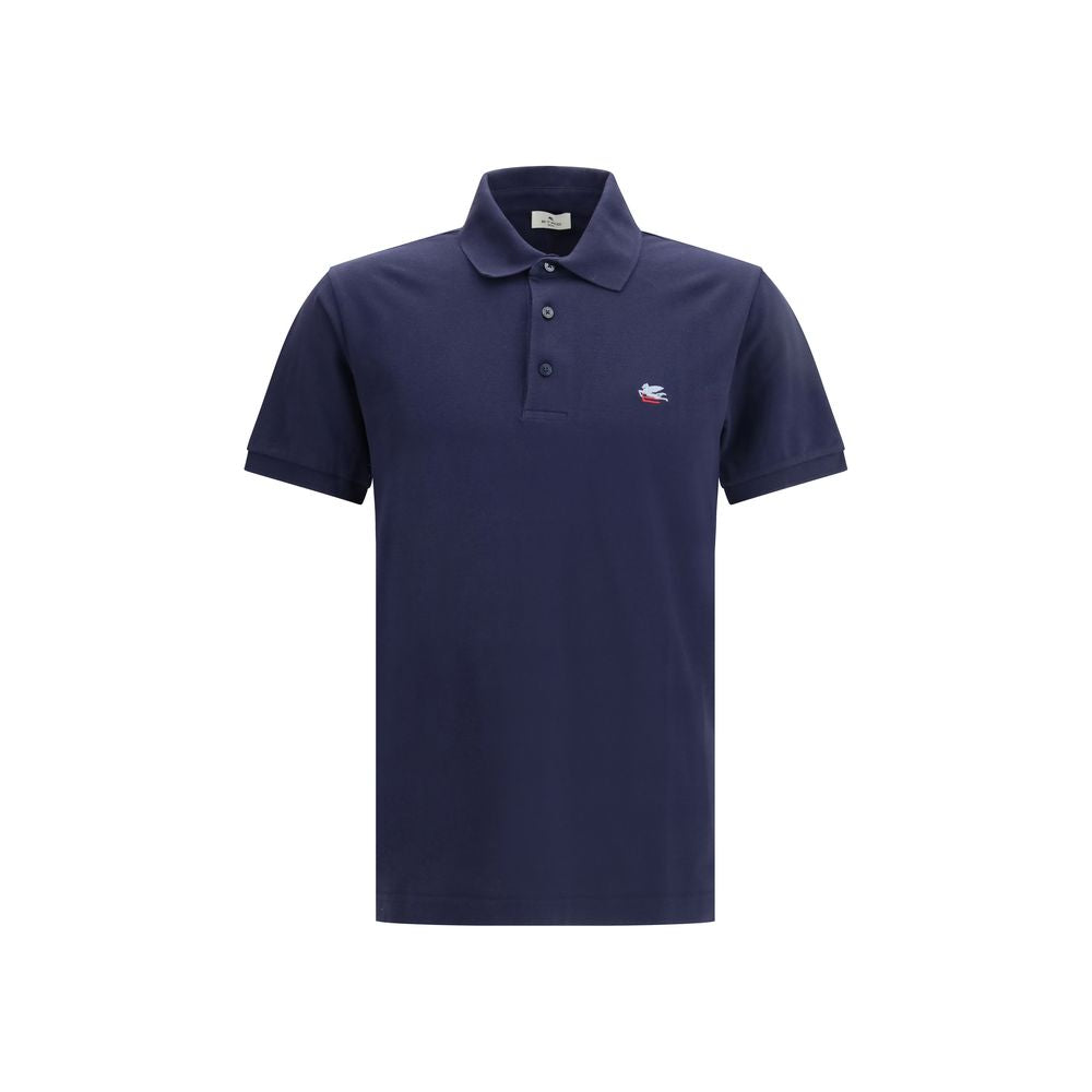 Etro Blue Cotton Polo Shirt