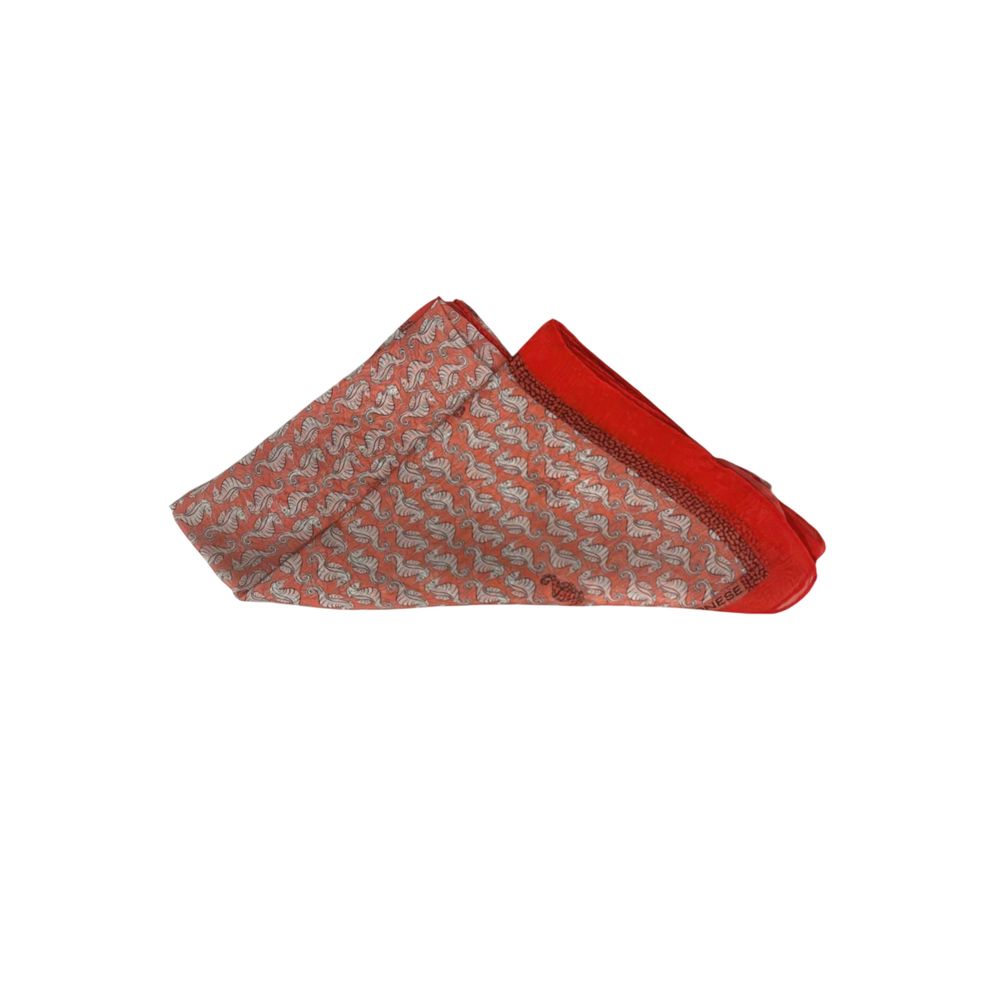 Borbonese Red Silk Women Scarf