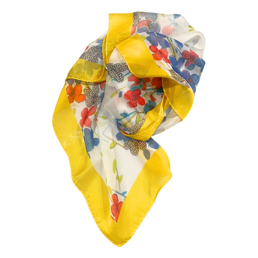 Borbonese Yellow Silk Women Scarf