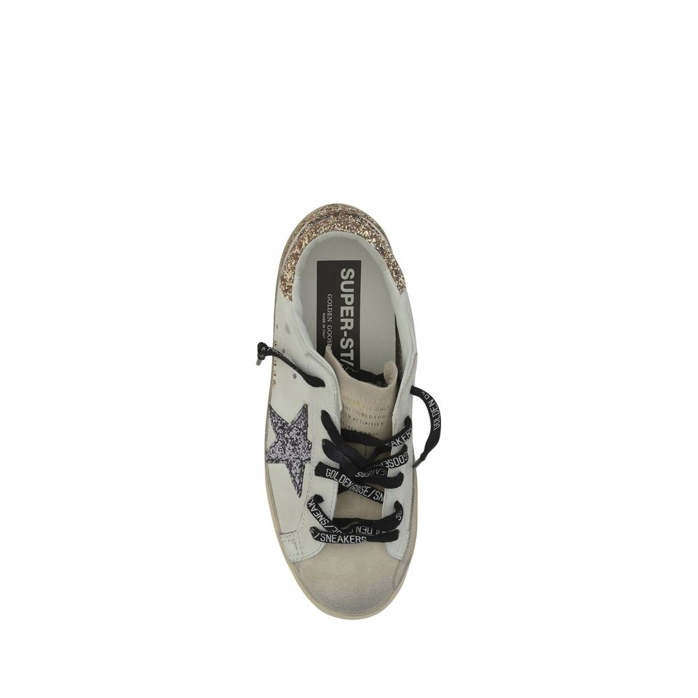 Golden Goose White Calf Leather Bos Taurus Low Top Sneakers