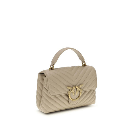 PINKO Beige Calf Leather Bos Taurus Handbag