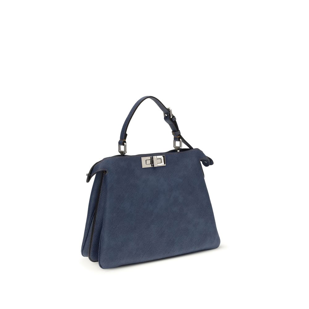 Fendi Blue Calf Leather Bos Taurus Shoulder Bag