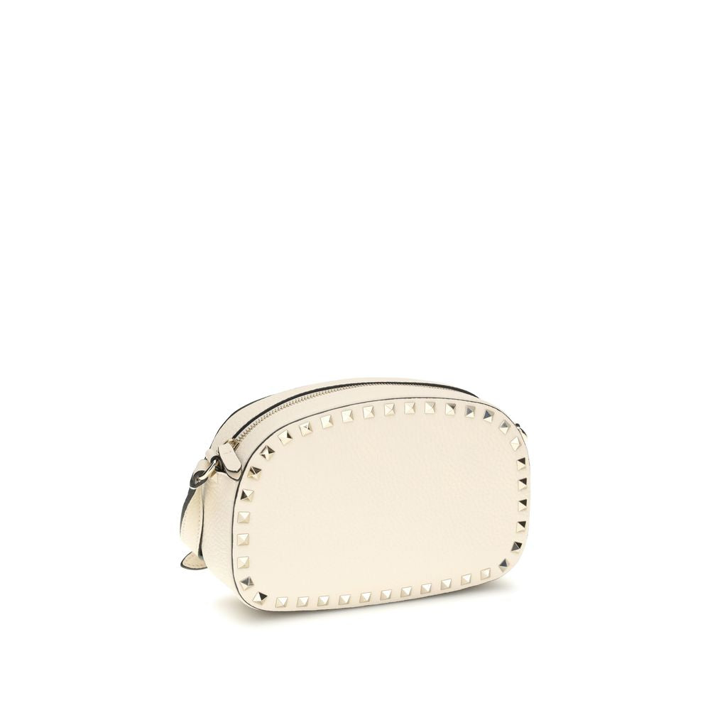 Valentino Garavani Cream Calf Leather Bos Taurus Shoulder Bag
