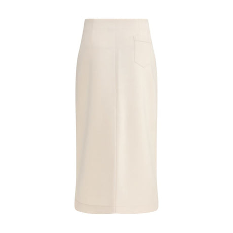 Fabiana Filippi Cream Modal Midi Skirt
