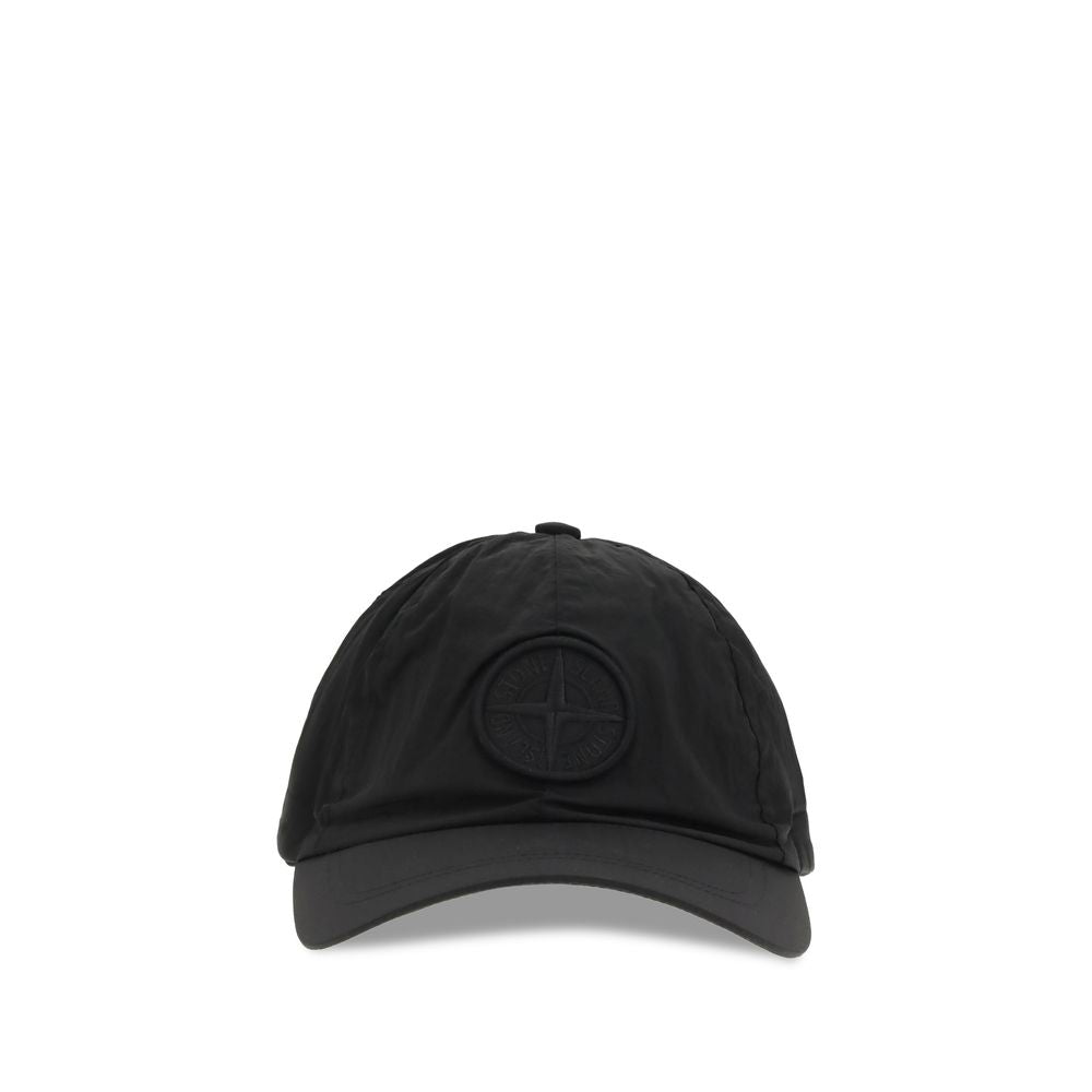 Stone Island Black Nylon Cap (Baseball Hat)