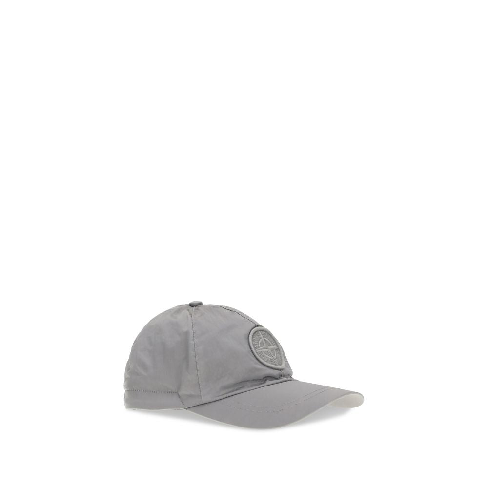 Stone Island Gray Nylon Cap (Baseball Hat)