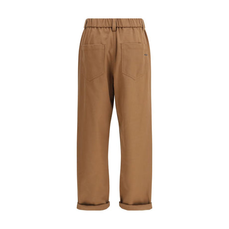Brunello Cucinelli Brown Cotton Casual Pants