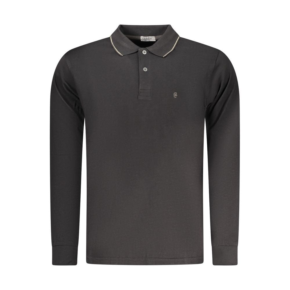 Coveri Moving Black Cotton Men's Polo