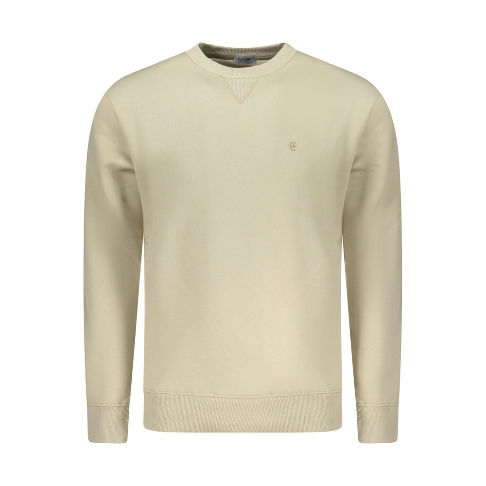 Coveri Moving Beige Cotton Men Sweatshirt