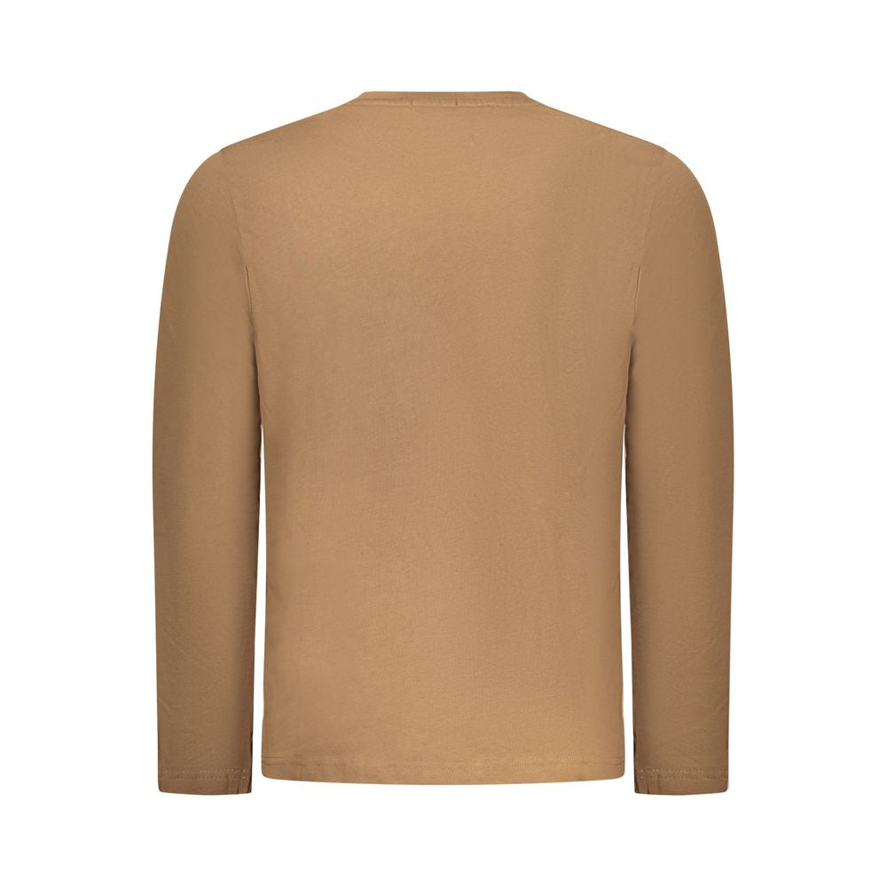 Coveri Moving Brown Cotton T-Shirt