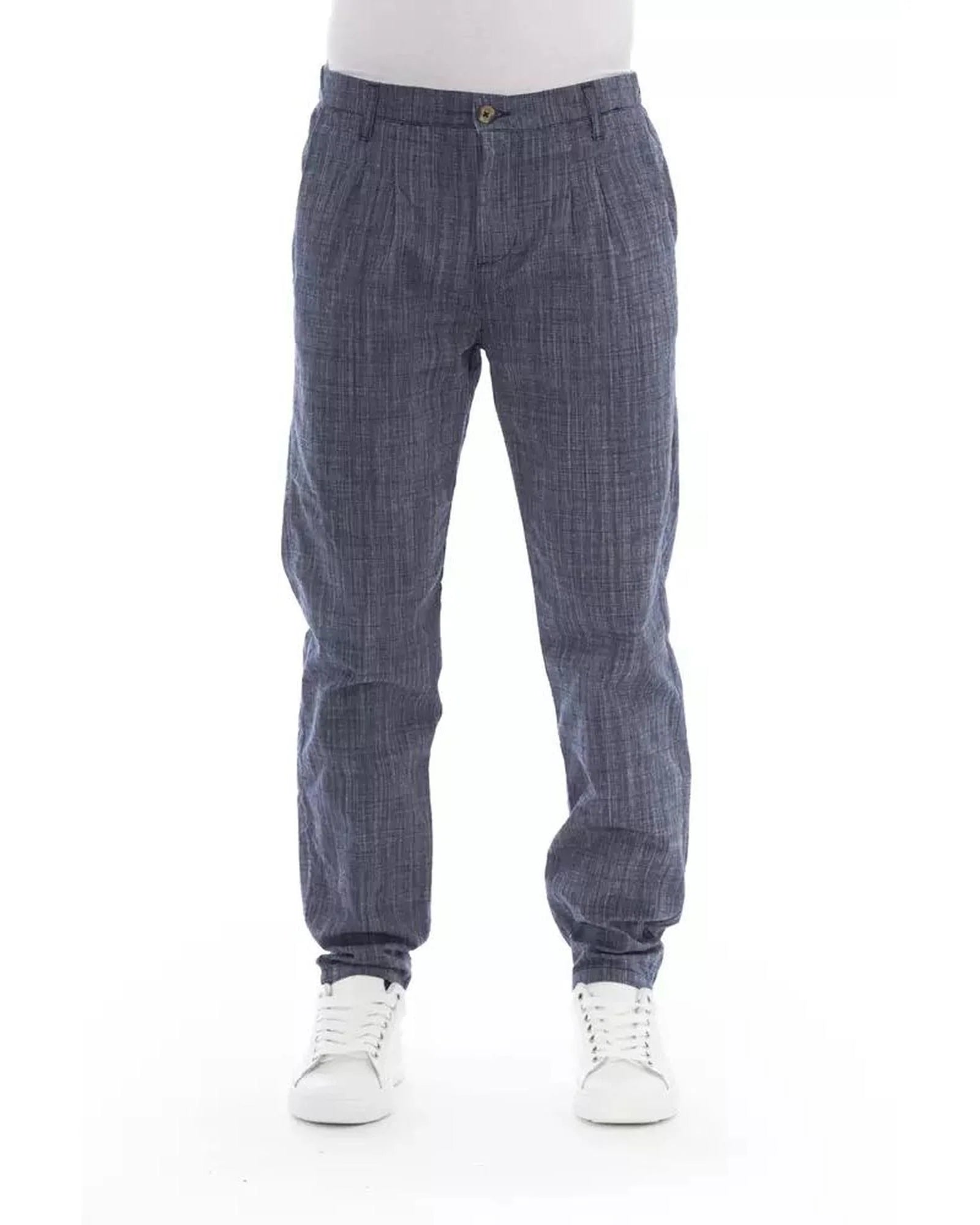 Baldinini Trend Blue Cotton Chino Pants