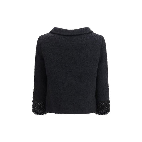 Valentino Black Wool Biker Jacket