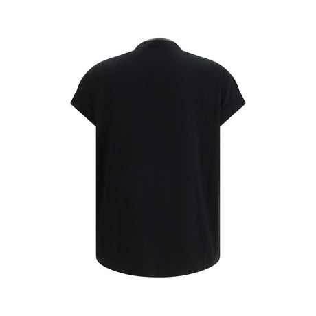Brunello Cucinelli Black Cotton T-Shirt