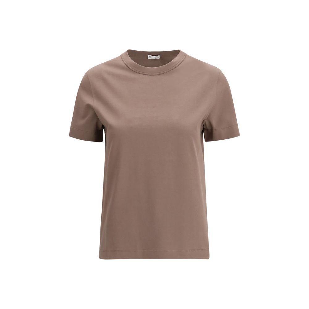 Brunello Cucinelli Brown Cotton T-Shirt