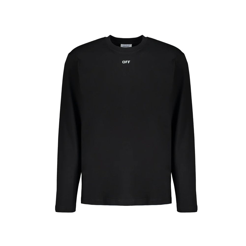 Off-White Black Cotton Long Sleeve T-Shirt