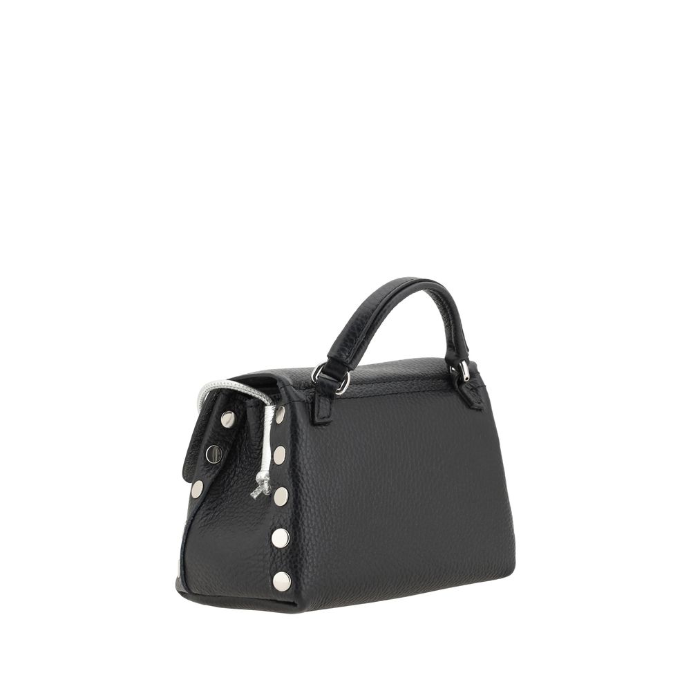 Zanellato Black Calf Leather Bos Taurus Shoulder Bag