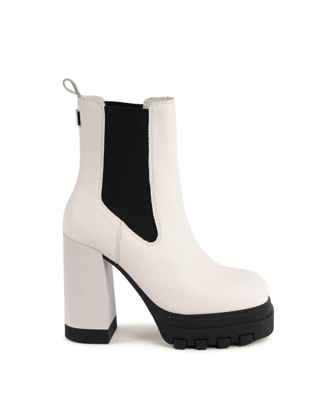Tommy Hilfiger White Leather Ankle Boots