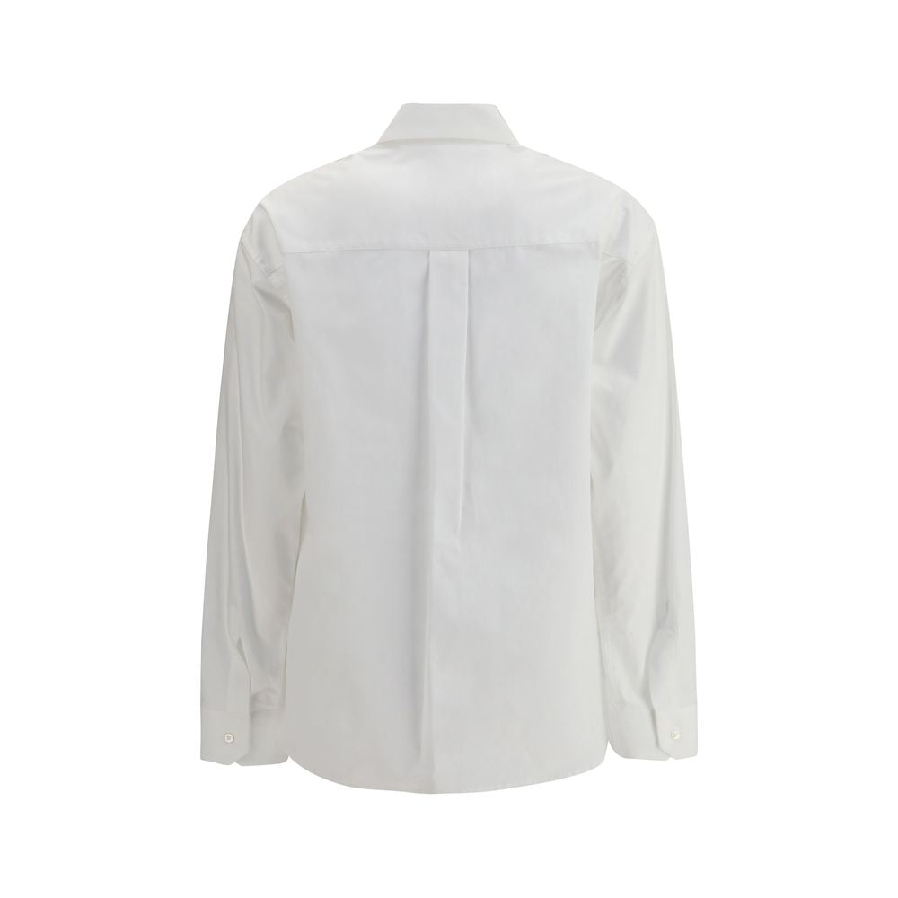 Sara Roka White Cotton Dress Shirt