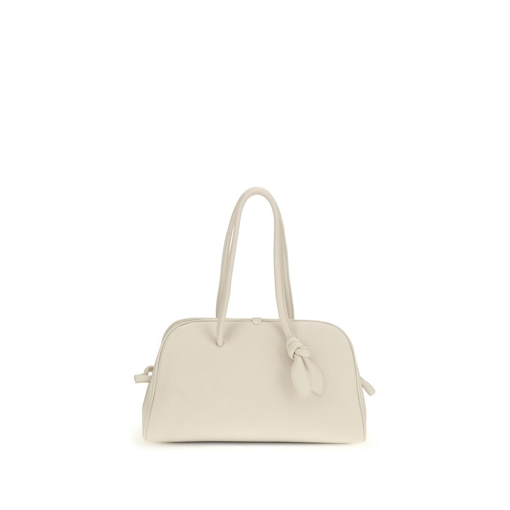 Jacquemus White Calf Leather Bos Taurus Handbag