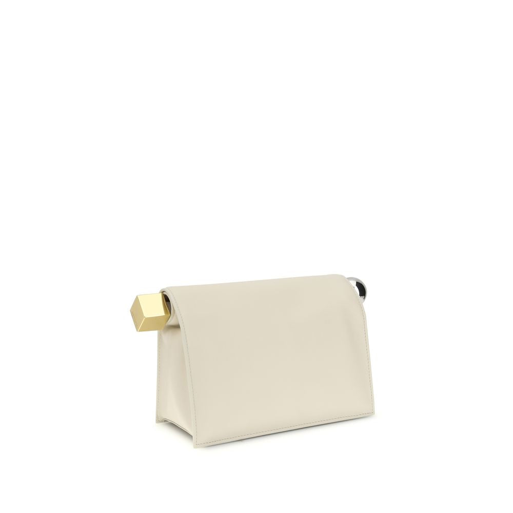 Jacquemus Cream Calf Leather Bos Taurus Clutch Bag