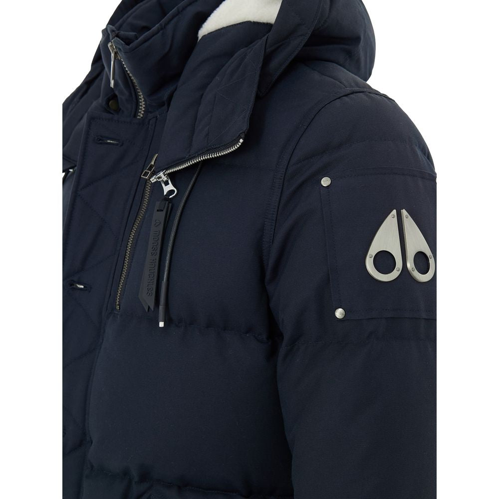 Moose Knuckles Blue Nylon Coat