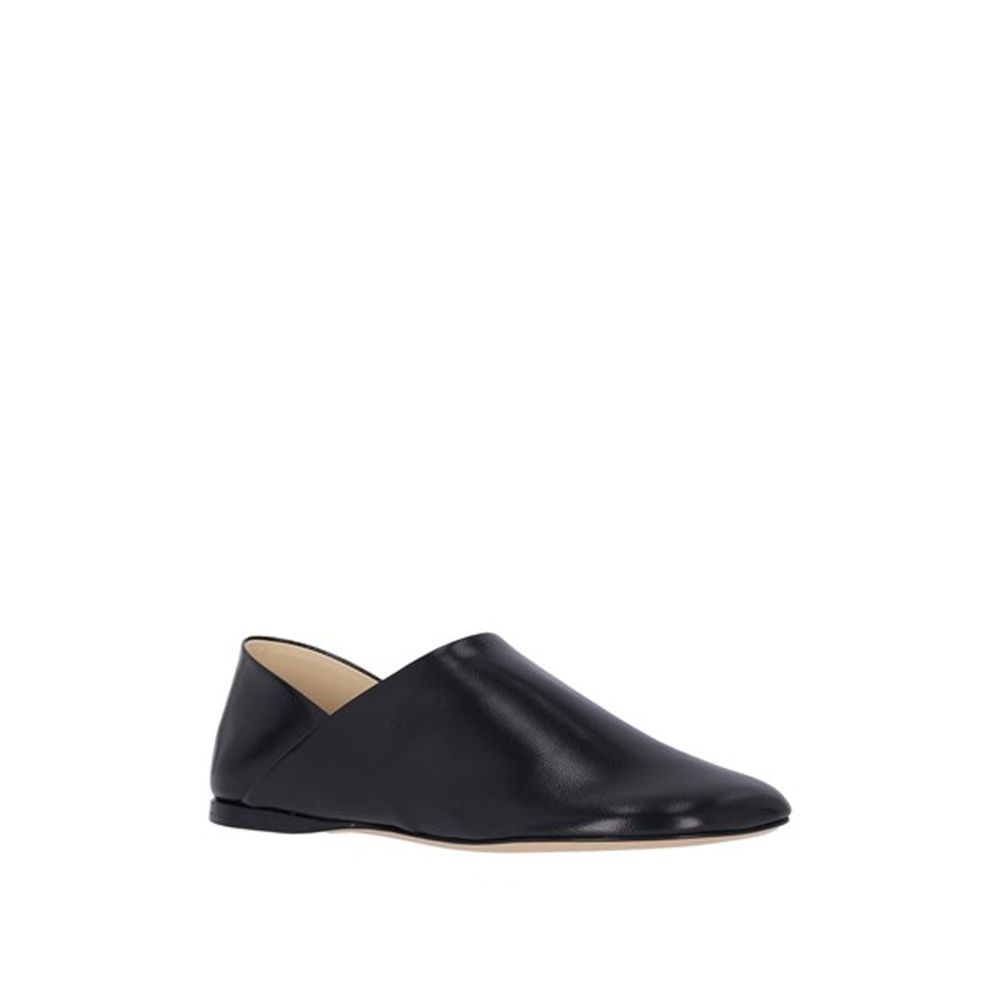 Loewe Black Lamb Leather Slip-On Loafers