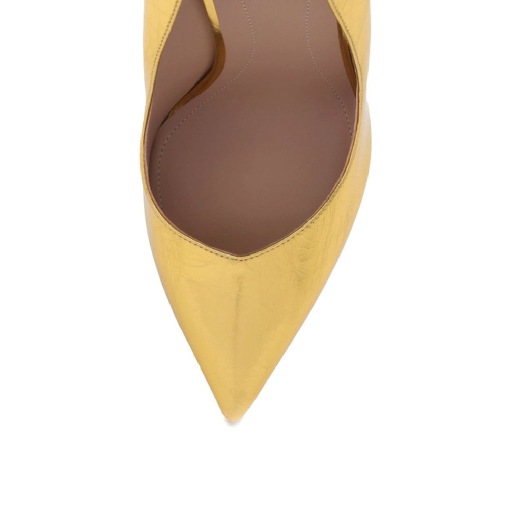 Balmain Gold Calfskin Pumps