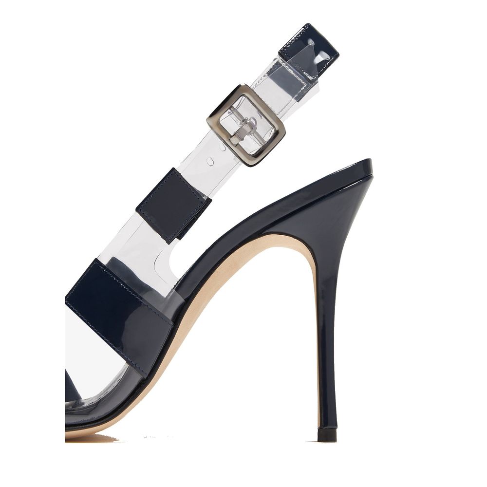 Manolo Blahnik Blue Calfskin Pumps