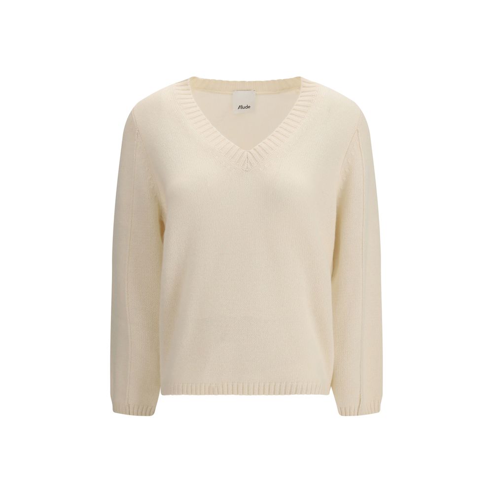 Allude Cream Cashmere Cashmere Sweater