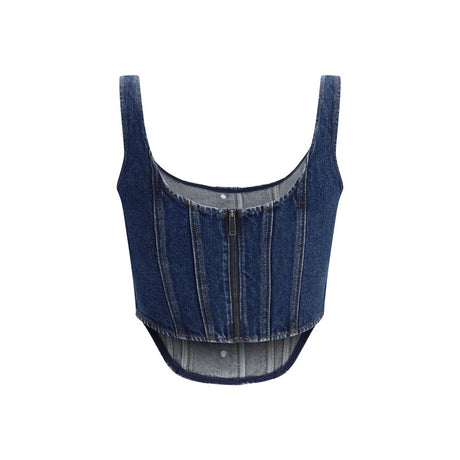 Self-Portrait Blue Cotton Top