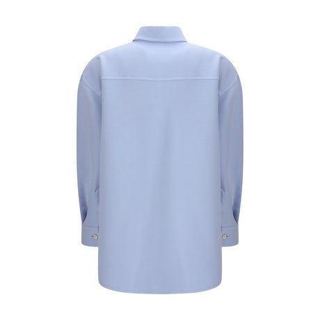 Fabiana Filippi Light Blue Fleece Wool Shirt