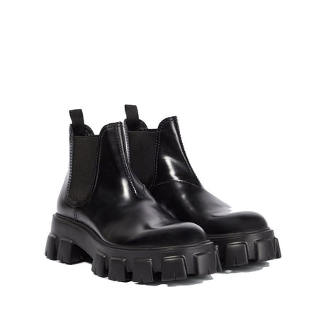 Prada Black Calfskin Chelsea Boots