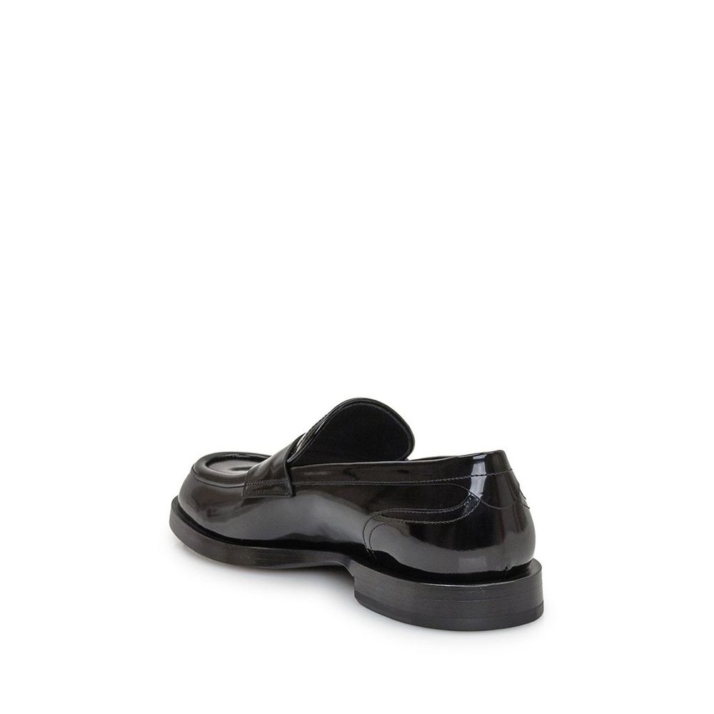 Dolce & Gabbana Black Calfskin Slip-On Loafers
