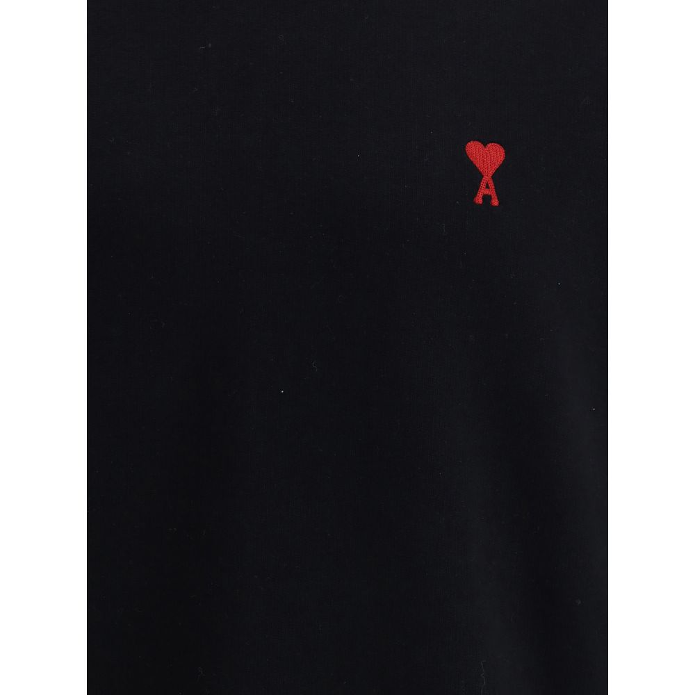 Ami Paris Black Cotton Sweatshirt