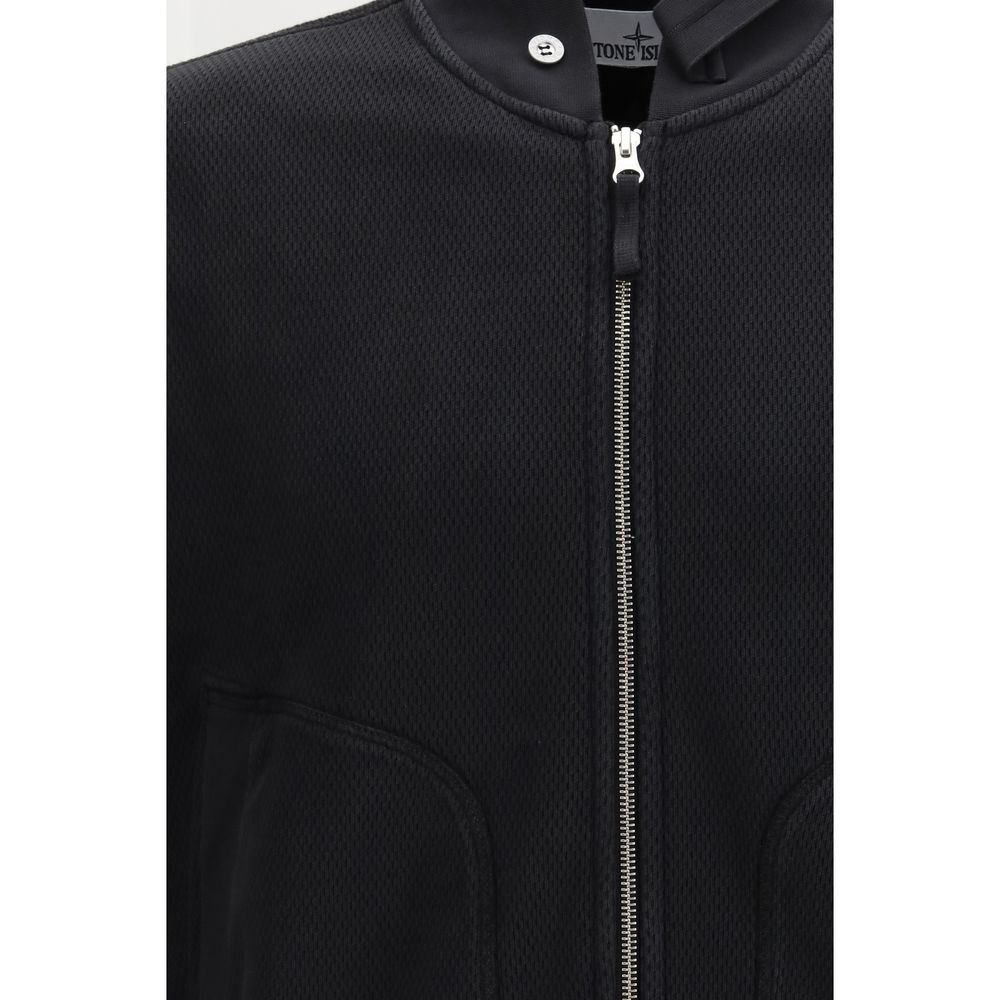 Stone Island Black Cotton Sweatshirt