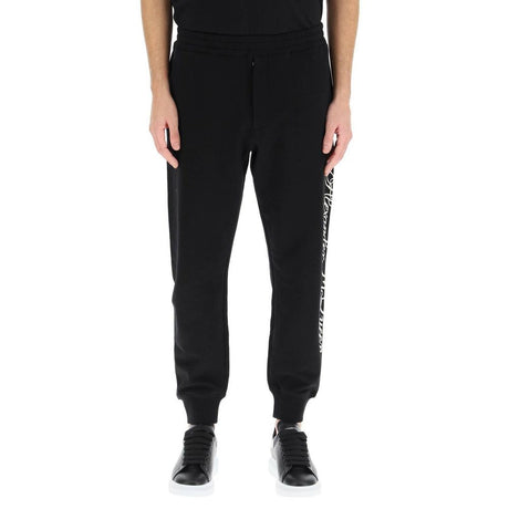 Alexander McQueen Black Cotton Athletic Pants