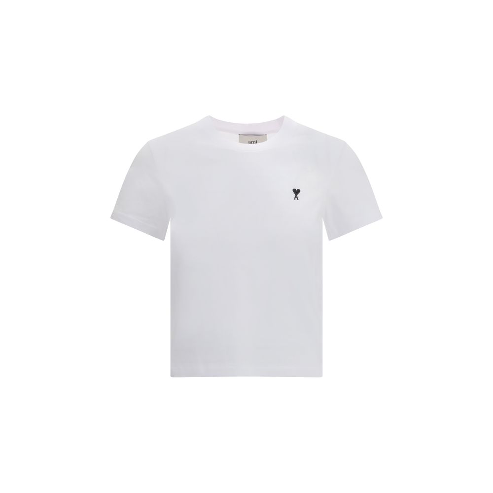 Ami Paris White Cotton T-Shirt