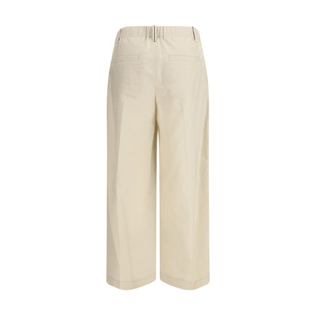 Brunello Cucinelli Beige Cotton Casual Pants