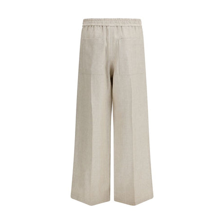 Brunello Cucinelli Beige Linen Casual Pants