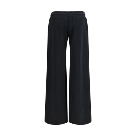 Off-White Black Cotton Casual Pants